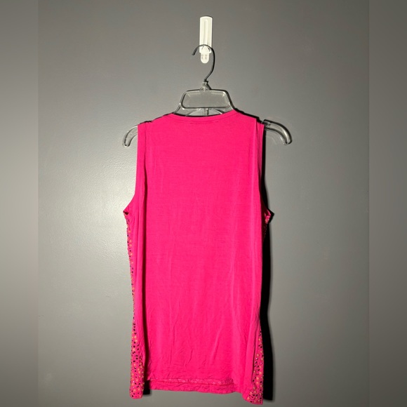 ST.John Hot Pink Embellished Viscose Sleeveless Top Size Medium - Picture 2 of 4